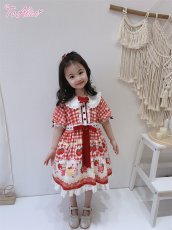 画像14: 【ToAlice Kids】TZC5203いちご×ハニーベアワンピース (14)