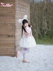 画像13: 【送料無料】【ToAlice Kids】TZC7026  ゆめかわうさぎもこもこサロペットバルーンスカート《予約受付》 (13)