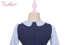 画像2: 【ToAlice】TZC8090ポリスレイヤード風ワンピース (2)