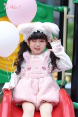 画像2: 【送料無料】TZC8500 いちご×肉球刺繍丸襟トップス《予約受付》 (2)