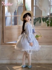 画像18: 【送料無料】【ToAlice Kids】TZC8629リトルデイジーチェックセーラー長袖ワンピース《予約受付》 (18)