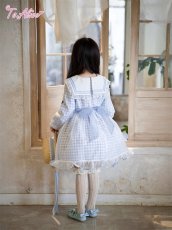 画像20: 【送料無料】【ToAlice Kids】TZC8629リトルデイジーチェックセーラー長袖ワンピース《予約受付》 (20)