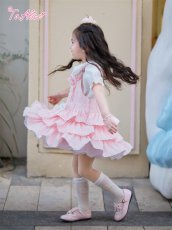 画像23: 【ToAlice Kids】TZC8637お人形さんティアードサロペットスカート (23)