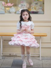 画像24: 【ToAlice Kids】TZC8637お人形さんティアードサロペットスカート (24)