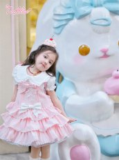 画像17: 【ToAlice Kids】TZC8637お人形さんティアードサロペットスカート (17)