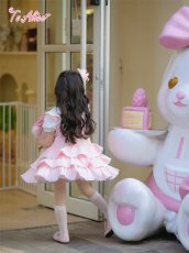 画像21: 【ToAlice Kids】TZC8637お人形さんティアードサロペットスカート (21)