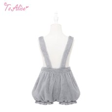 画像2: 【ToAlice Kids】TZC8695 オリジナルネコちゃんもこもこバルーンサロペットパンツ (2)