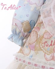 画像4: 【Last one】【ToAlice Kids】TZL1044パステルベア長袖ワンピース【20％OFF】 (4)