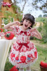 画像23: 【ToAlice】S2512 StrawberryRabbitプリントリボンクリップセット (23)