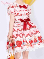 画像8: 【ToAlice Kids】TZL1211 StrawberryRabbitプリントワンピース (8)