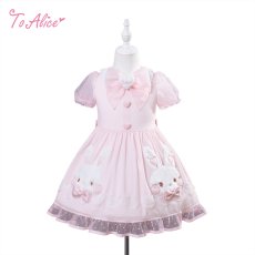 画像1: 【ToAlice Kids】TZL1319 うさぎ♡魔法少女ワンピース (1)