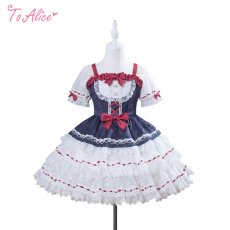 画像1: 【送料無料】【ToAlice Kids】TZL1438白雪姫コルセット風デザインドレス《予約受付》 (1)