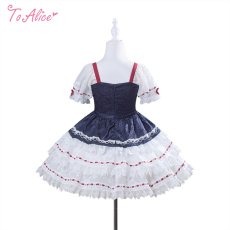 画像2: 【送料無料】【ToAlice Kids】TZL1438白雪姫コルセット風デザインドレス《予約受付》 (2)