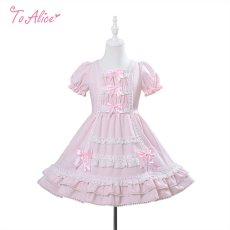 画像1: 【送料無料】【ToAlice Kids】TZL1726 RibbonDollyワンピース《予約受付》 (1)