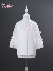 画像2: 【送料無料】【ToAlice Kids】TZL1741 sweet dreamsレース袖ブラウス《予約受付》 (2)