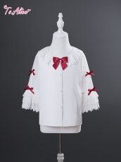 画像4: 【ToAlice Kids】TZL1741 sweet dreamsレース袖ブラウス (4)