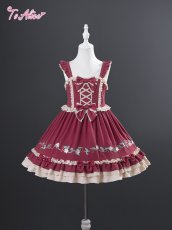 画像4: 【送料無料】【ToAlice Kids】TZL847 野いちごデコレーションジャンパースカート《予約受付》 (4)