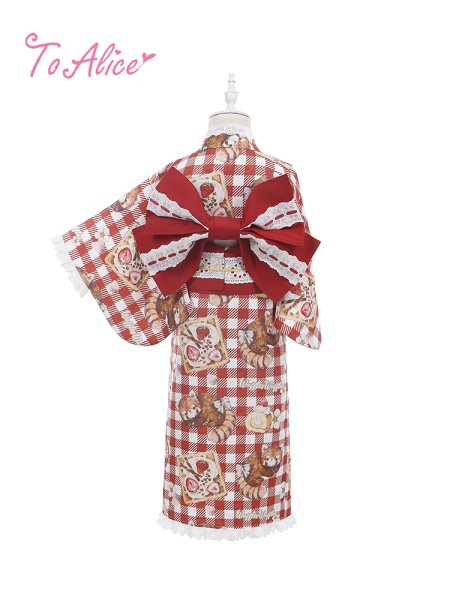 ToAlice Kids】TZL857レッサーパンダスタンダード浴衣セット【70％OFF