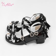 画像3: 【To Alice】Z292 パールリボンパンプス (3)