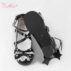 画像4: 【To Alice】Z292 パールリボンパンプス (4)