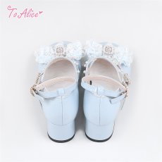 画像9: 【ToAlice】Z307レースリボン×パールストラップパンプス (9)