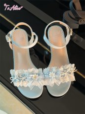 画像1: 【送料無料】Z322 サマーデイジーフリルサンダル《予約受付》 (1)