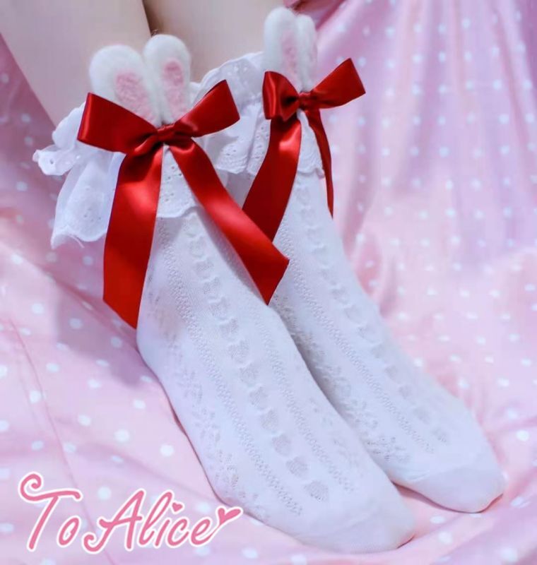 Toalice S1657うさみみレースリボンくつ下 To Alice Toalice S1657うさみみレースリボンくつ下 To Alice