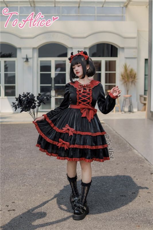 ブランド品専門の ロック Alice To シリーズ ヘアクリップ ワンピース ジャンパースカート ミニワンピース Labelians Fr