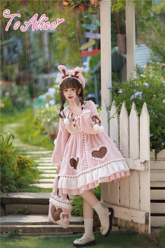 デポー Toalice うさぎ ワンピース ラベンダー