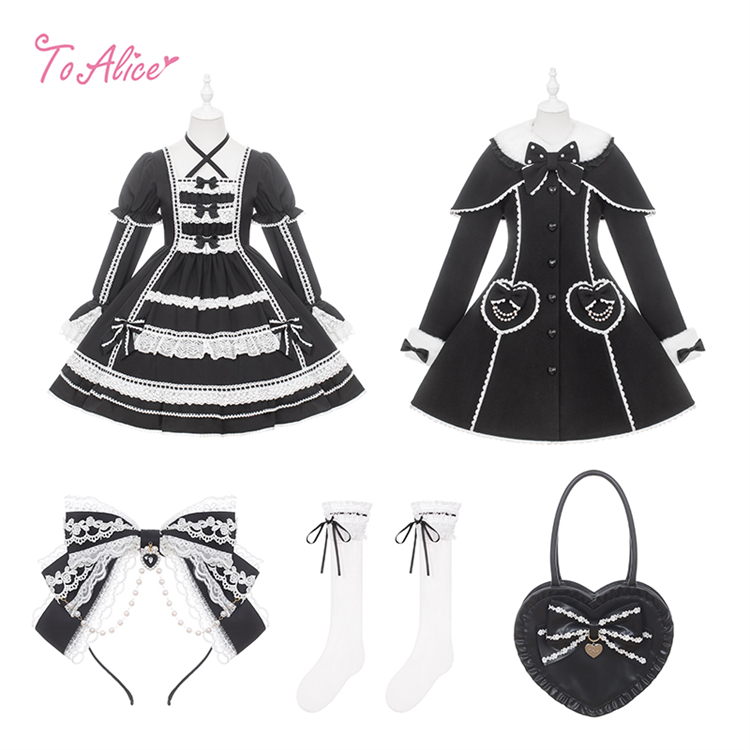 To Alice 2026 リボンドーリィ福袋　黒　ロリィタ　コート　ハート To Alice】リボンドーリィ福袋【送料無料対象外】 - To Alice