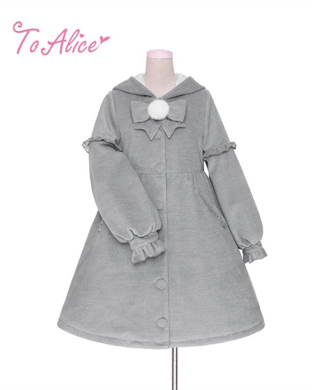 Last one】【ToAlice】C4812うさみみ付きロングコート【40％OFF】 - To 