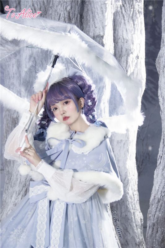 ToAlice】C5063雪の結晶ケープ＆ジャンパースカートセットアップ - To