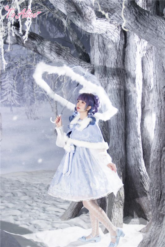 ToAlice】C5063雪の結晶ケープ＆ジャンパースカートセットアップ - To