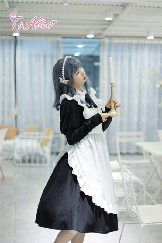 Toalice S1408ロングフリルメイドエプロン To Alice