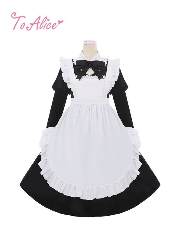 Toalice S1408ロングフリルメイドエプロン To Alice