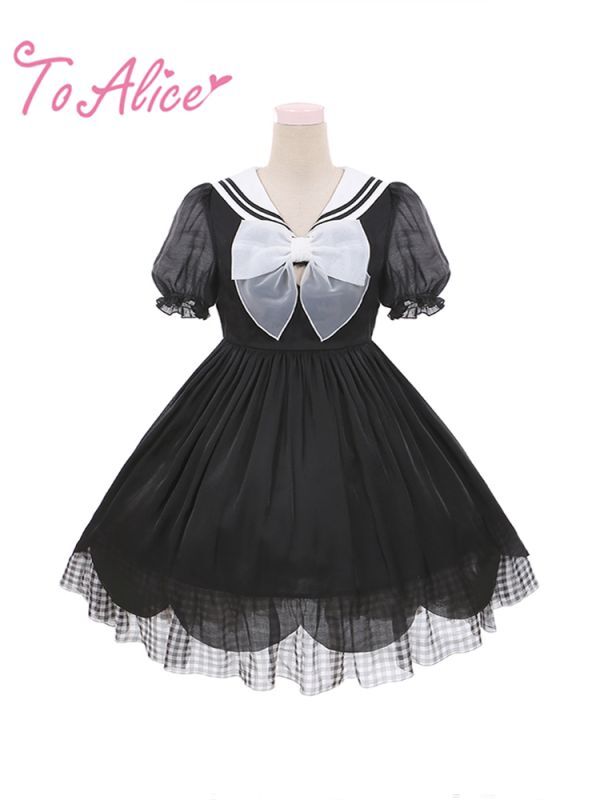 Toalice C6026ハートくり抜きシフォンスカラップセーラーワンピース 30 Off To Alice Toalice C6026ハートくり抜きシフォンスカラップセーラーワンピース 30 Off To Alice