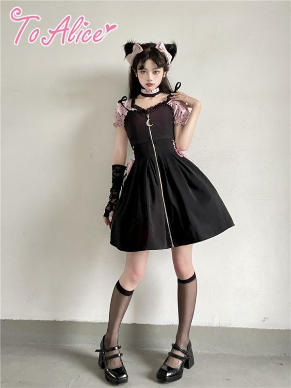 ToAlice】C6029レースアップ×ルナジャンパースカート【10%OFF】 - To Alice