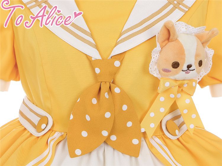 Toalice C7307マリン コーギーバルーン半袖ワンピースセット 10 Off To Alice Toalice C7307マリン コーギーバルーン半袖ワンピースセット 10 Off To Alice