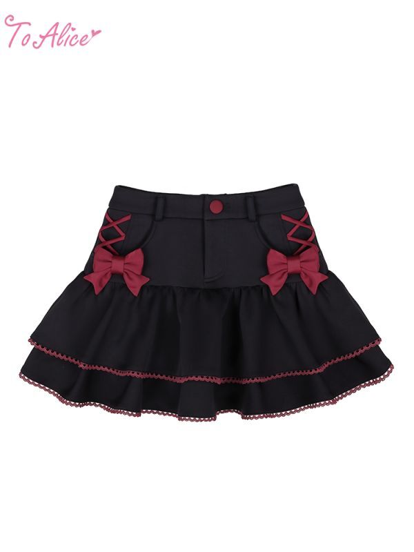 【ToAlice】C7419レースアップリボンスカパン【2Buy30％OFF】 - To Alice