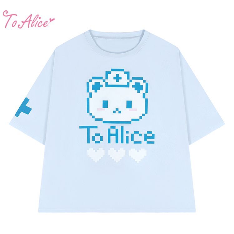 画像1: 【ToAlice】C7909ナースくまさんTシャツ【30％OFF】 (1)