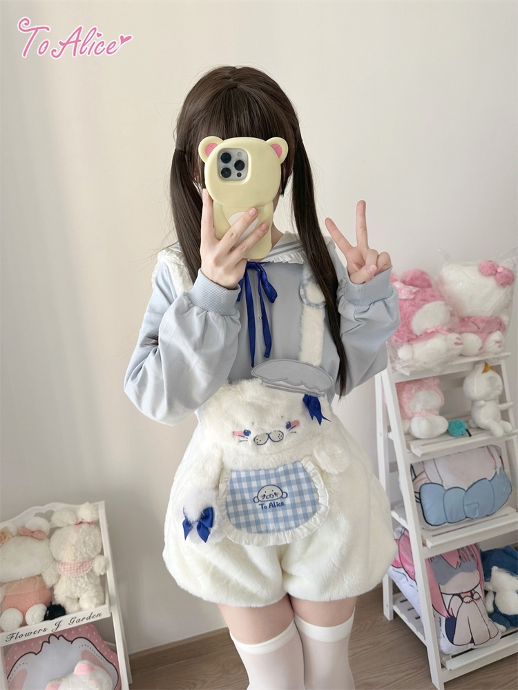 画像31: 【Last one】【ToAlice】C8626もこもこあざらしサロペットパンツ (31)