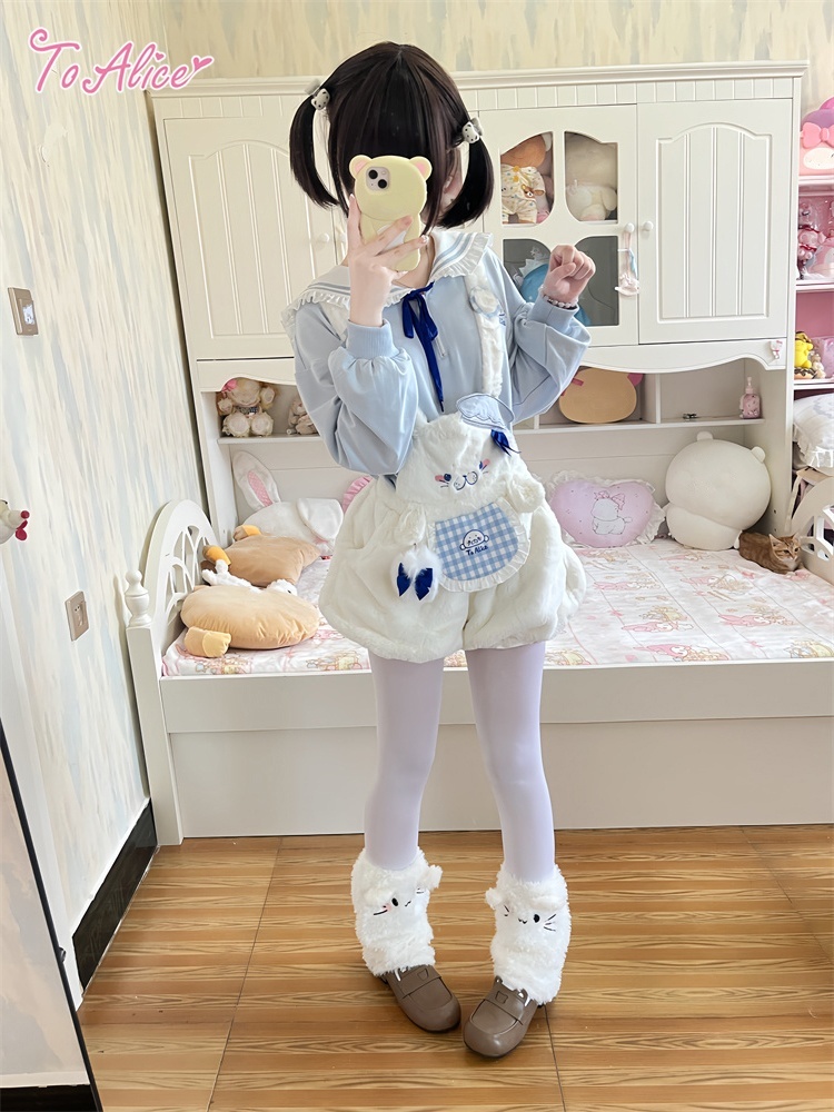 画像39: 【Last one】【ToAlice】C8626もこもこあざらしサロペットパンツ (39)