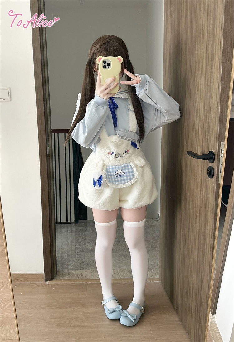 画像35: 【Last one】【ToAlice】C8626もこもこあざらしサロペットパンツ (35)