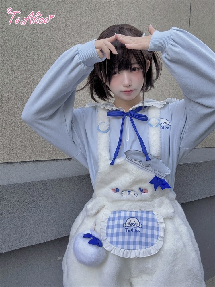 画像11: 【Last one】【ToAlice】C8626もこもこあざらしサロペットパンツ (11)