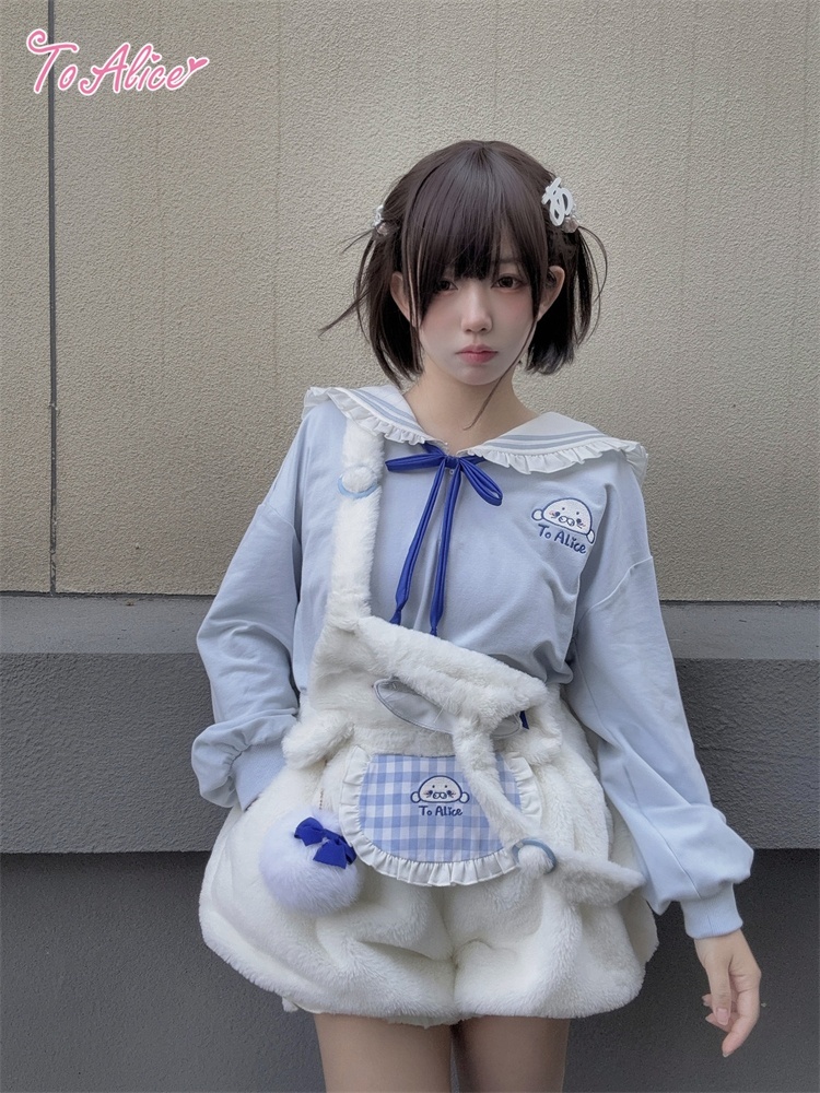 画像13: 【Last one】【ToAlice】C8626もこもこあざらしサロペットパンツ (13)