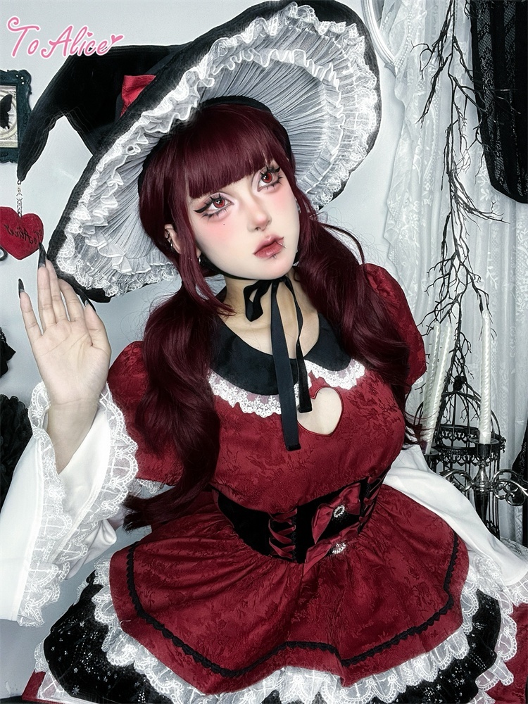 Last one】【ToAlice】L1394レイヤード風ジャカード中華ワンピース - To Alice