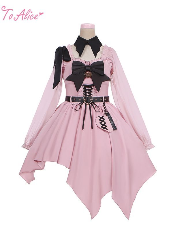 Toalice L1214小悪魔イレヘムリボン長袖ワンピース To Alice