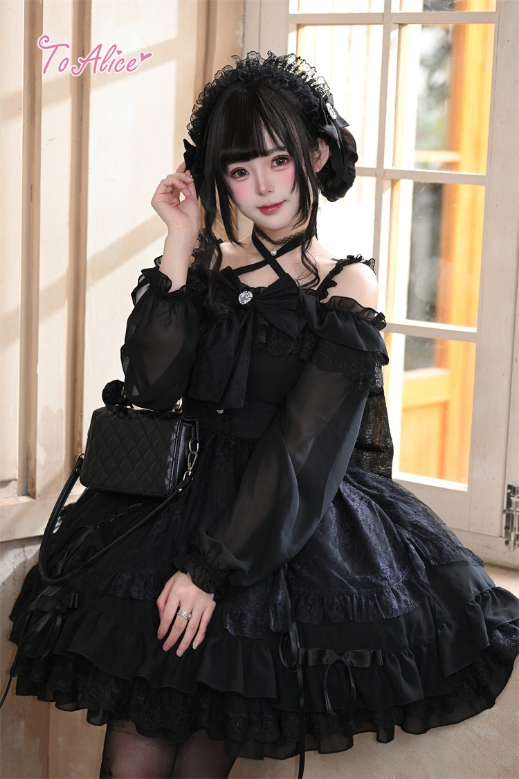送料無料】L1370【DC】プティ・ビジュオフショルワンピース《予約受付