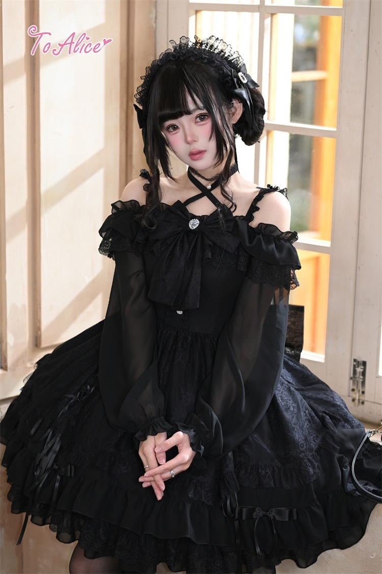 送料無料】L1370【DC】プティ・ビジュオフショルワンピース《予約受付