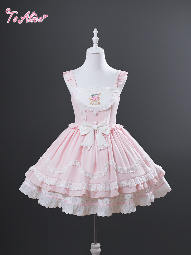 To Alice】L1607 Strawberry cake ジャンパースカート - To Alice